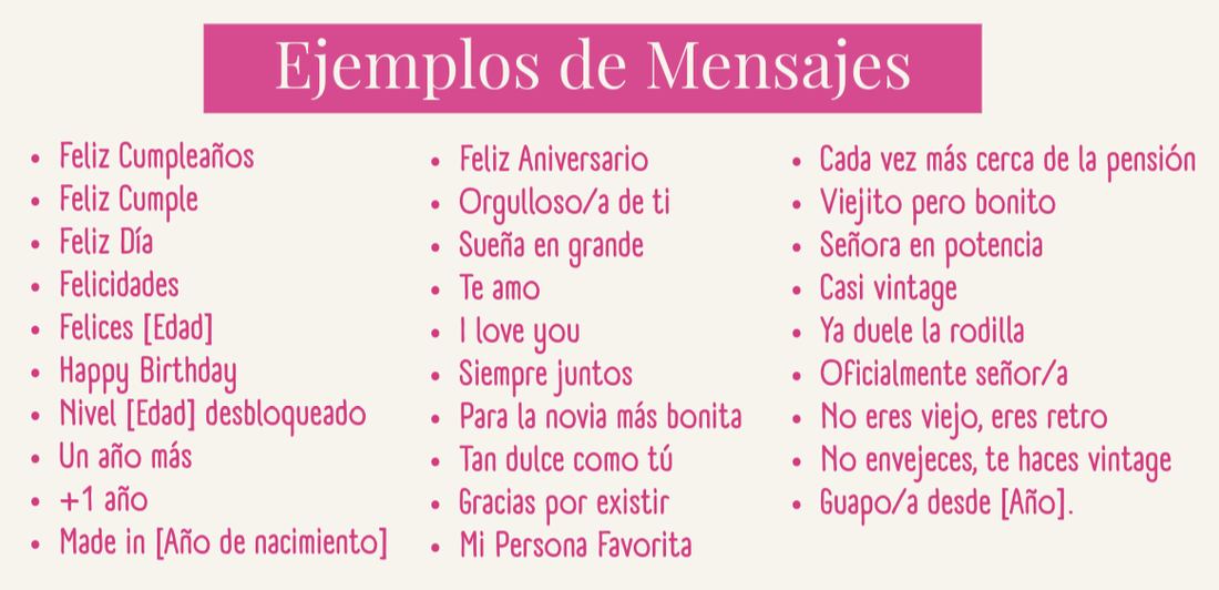 Ejemplos de frases y mensajes para pasteles personalizados en Aguascalientes